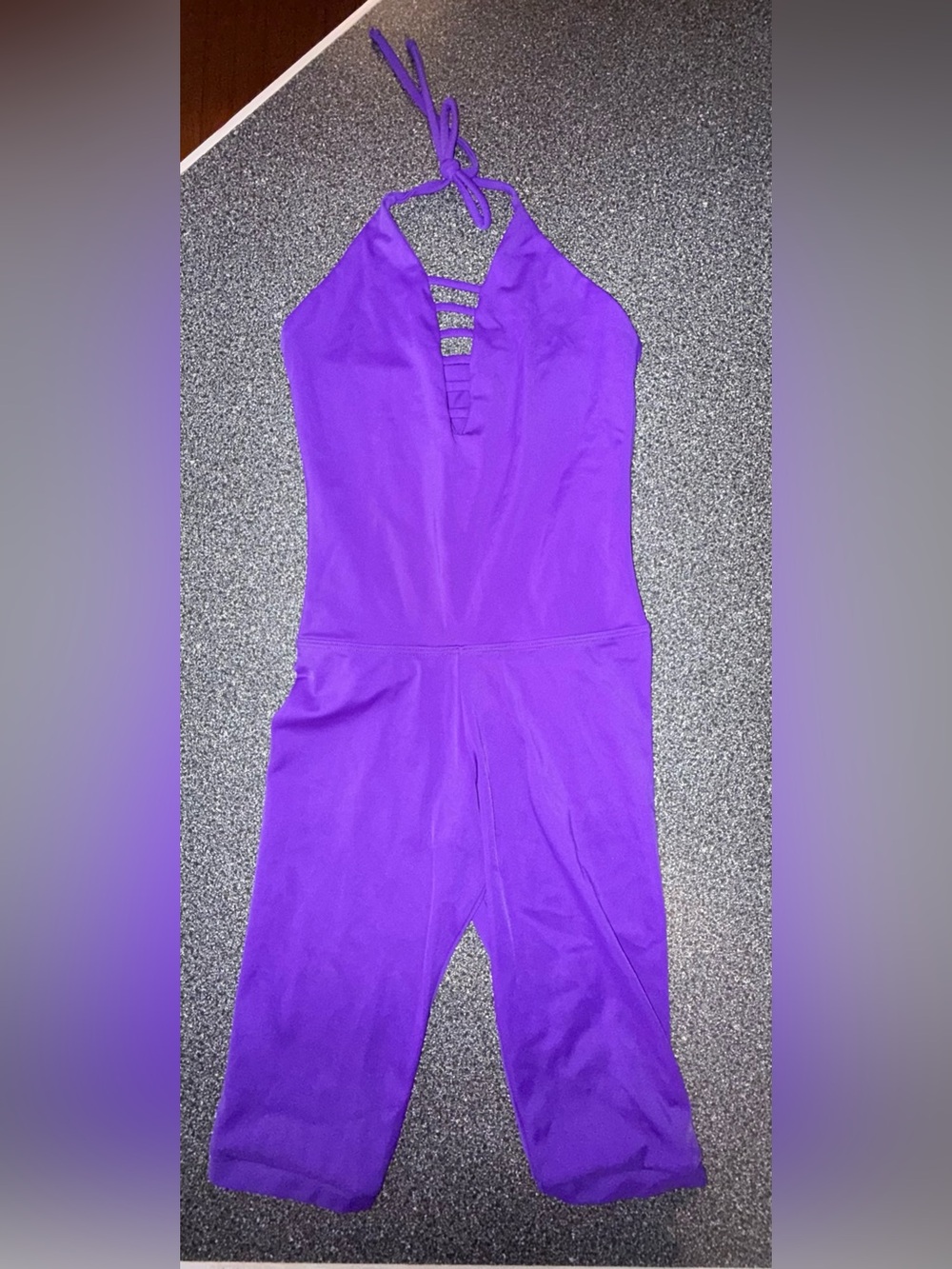 2nd Skin Purple Halter Jumpsuit Unitard Size Child X-Small